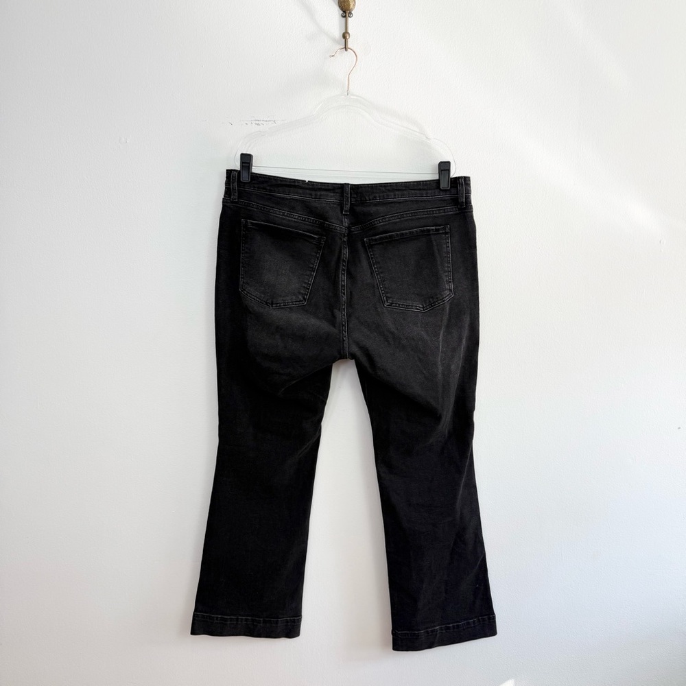 Kut From The Kloth Kelsey Fab Ab Ankle Flare Jeans Black High Rise Size 16 - Picture 4 of 6
